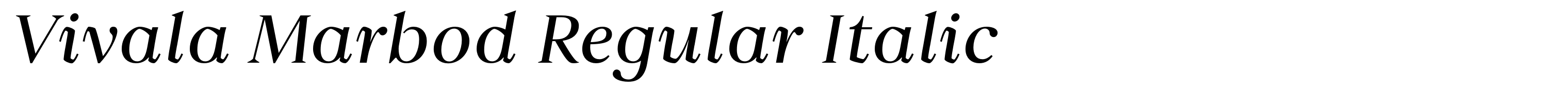 Vivala Marbod Regular Italic